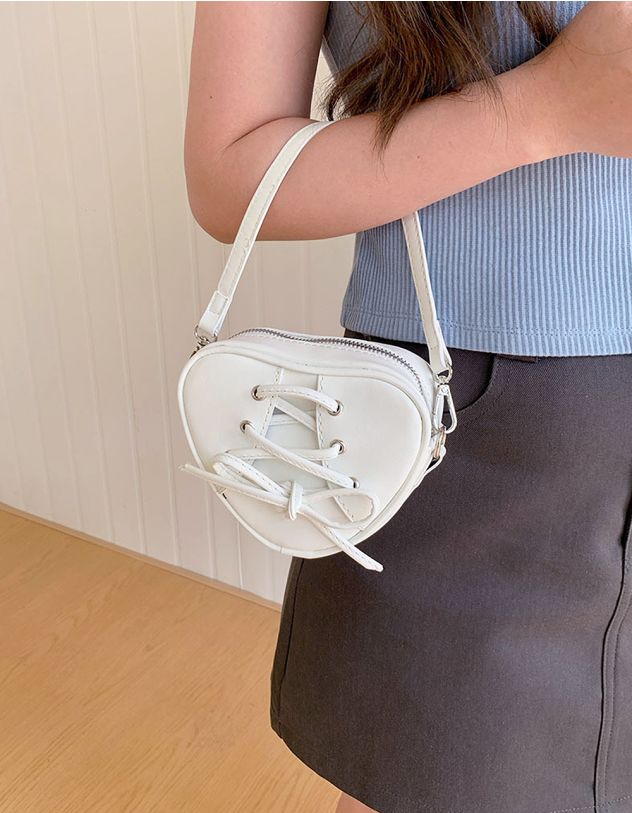 Сумка на плече у вигляді серця з бантом | 265081-40-XX - A-SHOP