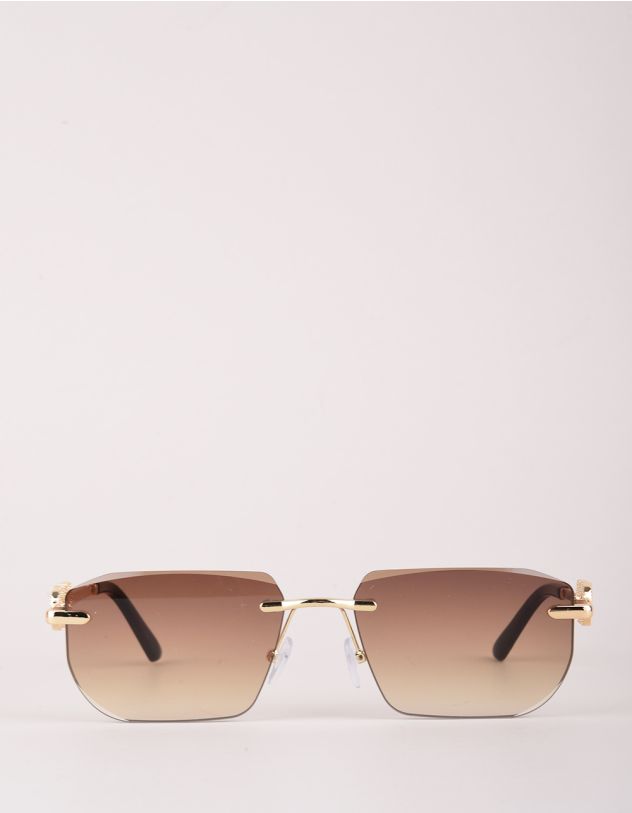 Окуляри сонцезахисні шестикутники з тонкими дужками | 265966-12-XX - A-SHOP