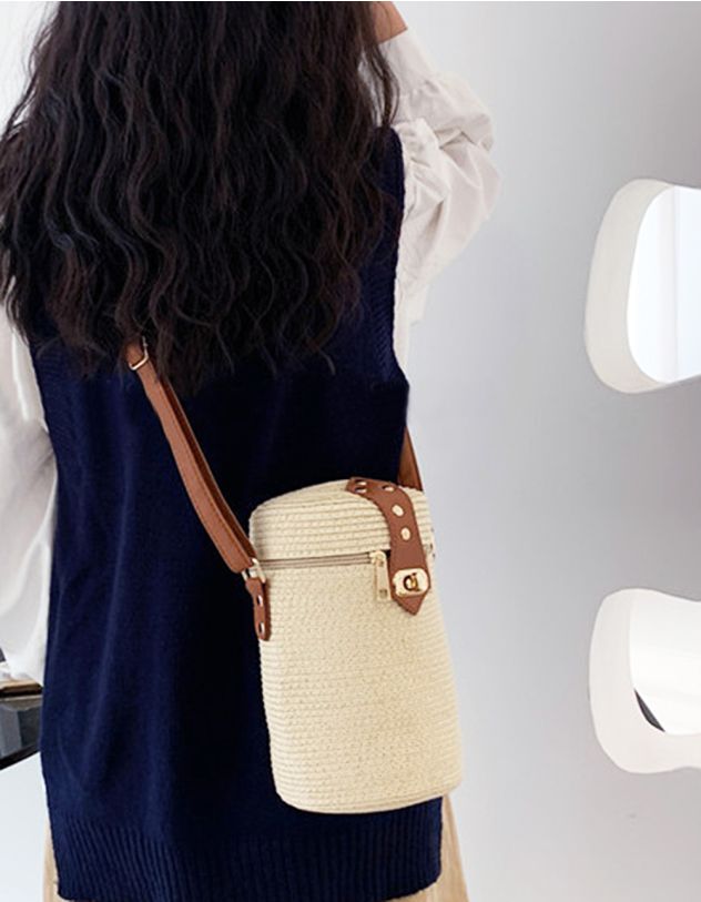 Сумка барило на плече зі штучної соломи | 265422-40-XX - A-SHOP