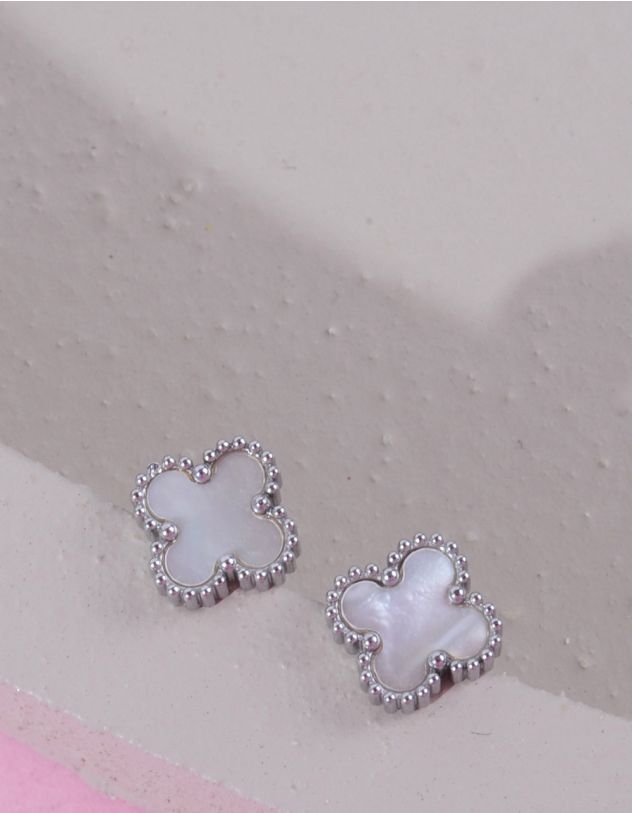 Сережки пусети у вигляді конюшини | 264441-05-XX - A-SHOP