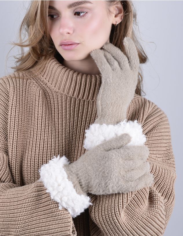 Рукавички з хутром | 263273-22-XX - A-SHOP