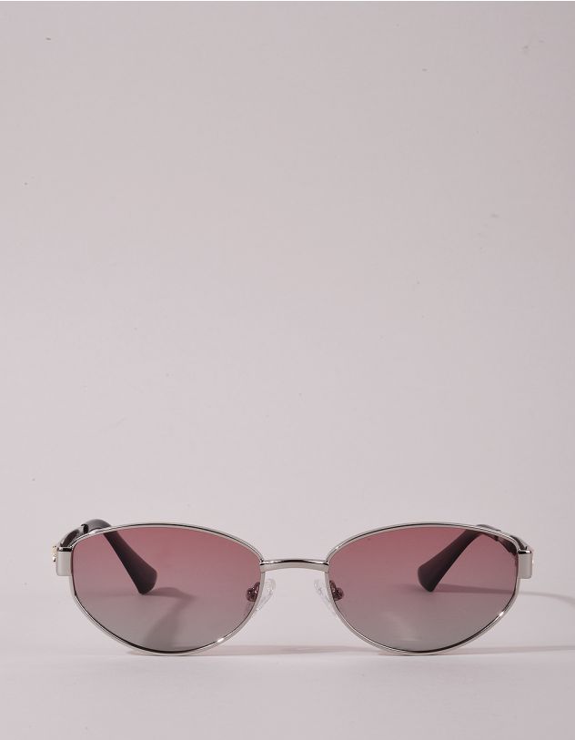 Окуляри сонцезахисні вузькі з фурнітурою на дужках | 265557-36-XX - A-SHOP