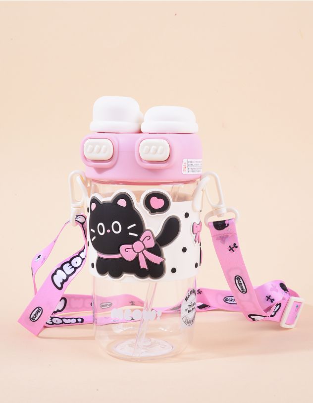 Пляшечка 720мл на ремінці  з котиком | 265992-14-XX - A-SHOP