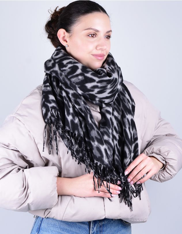 Шарф на шию з леопардовим принтом | 261577-11-XX - A-SHOP