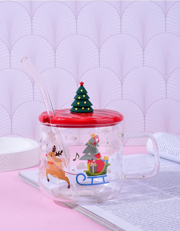 Чашка 470мл з різдвяним принтом | 264528-01-XX - A-SHOP