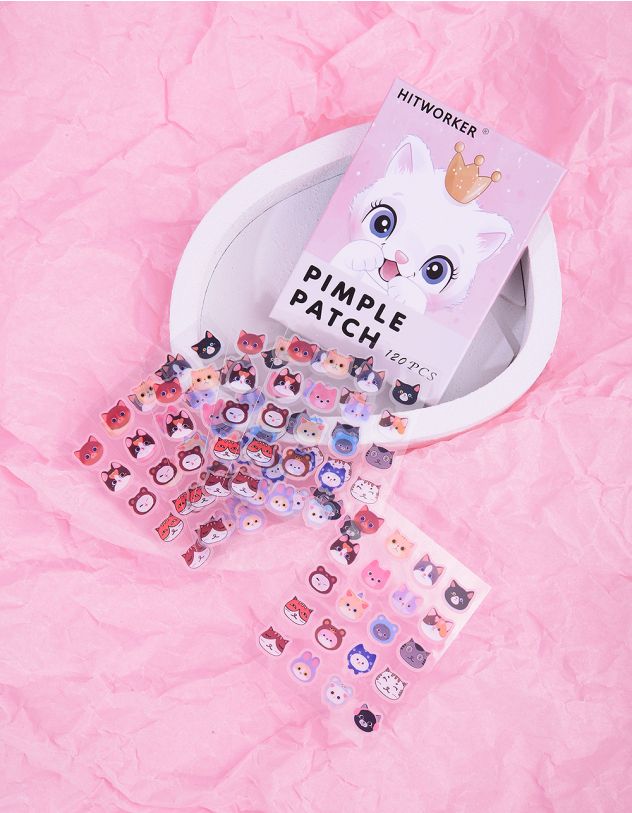 Патчі від прищів 120шт з принтом кицьки | 265882-14-XX - A-SHOP