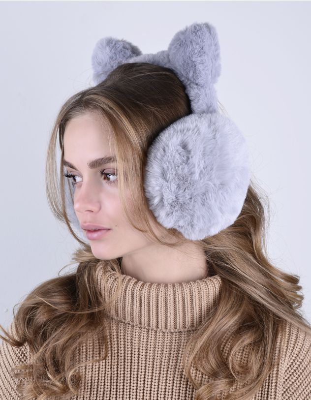 Навушники хутряні з вушками | 263632-29-XX - A-SHOP