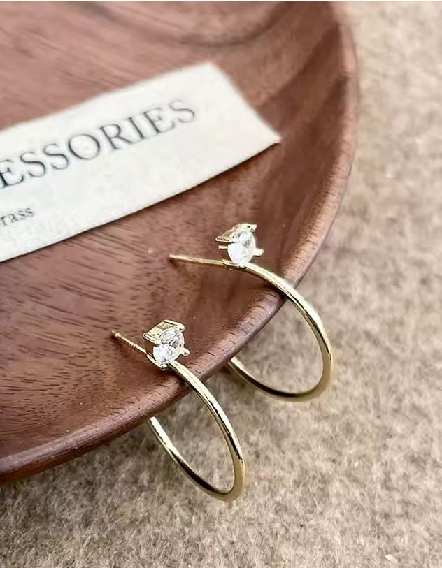 Сережки з кристалом | 266718-04-XX - A-SHOP