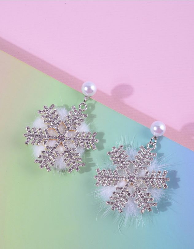 Сережки у вигляді сніжинки | 263596-01-XX - A-SHOP