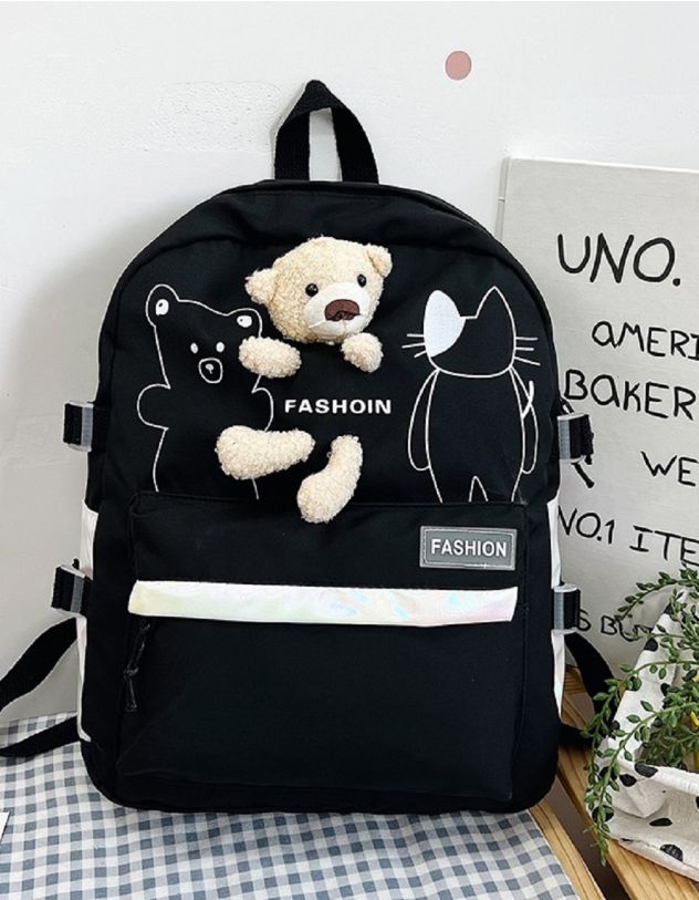 Рюкзак для міста з ведмедиком | 257626-02-XX - A-SHOP