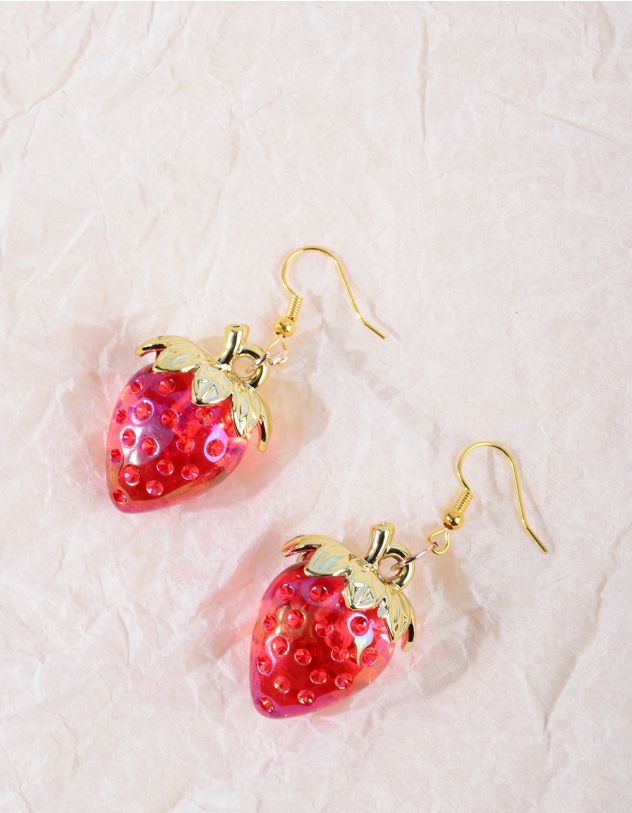 Сережки у вигляді полуниці | 266122-15-XX - A-SHOP