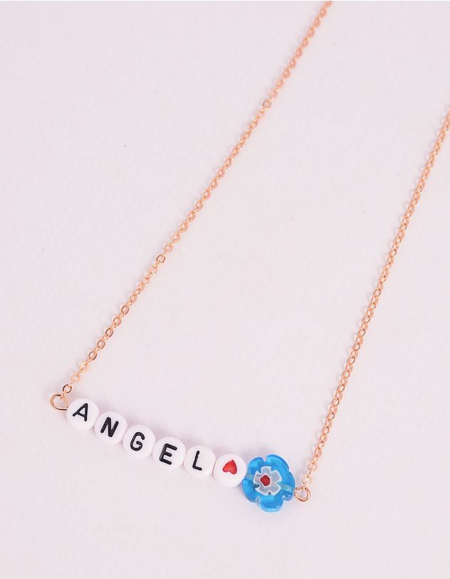 Підвіска на шию чокер  із ланцюжка з написом ANGEL | 250912-08-XX - A-SHOP