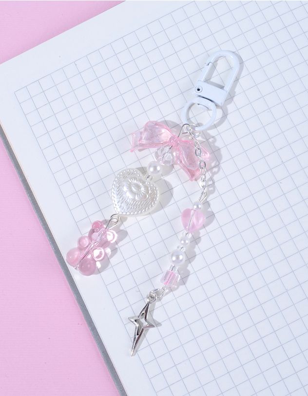 Брелок у вигляді банта з ведмедиком та серцем | 264881-70-XX - A-SHOP