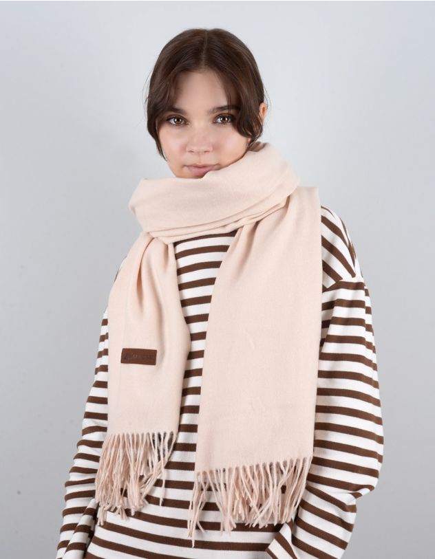 Палантин однотонний з китицями | 241857-22-XX - A-SHOP