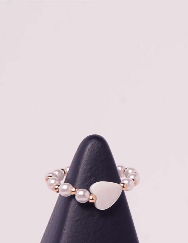 Кільце із перлин з сердечком | 243575-08-XX - A-SHOP