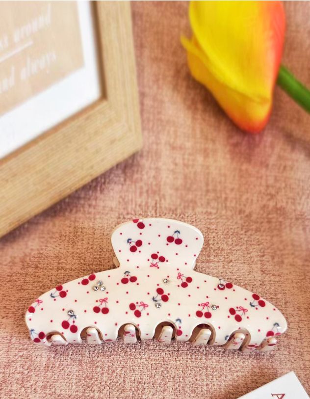 Заколка для волосся крабік з вишнями | 264559-01-XX - A-SHOP