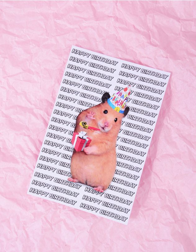 Листівка з принтом гризуна | 267719-01-XX - A-SHOP