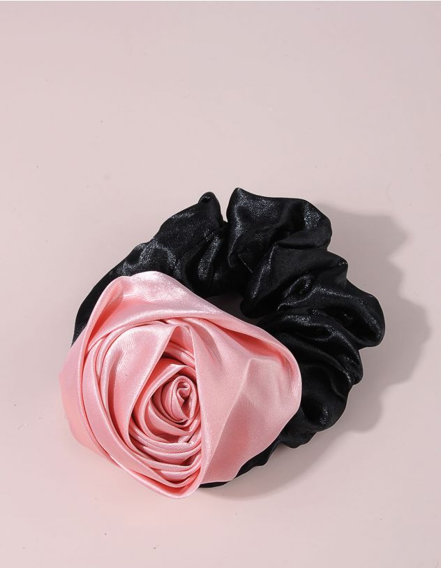 Резинка для волосся широка з трояндою | 257102-71-XX - A-SHOP