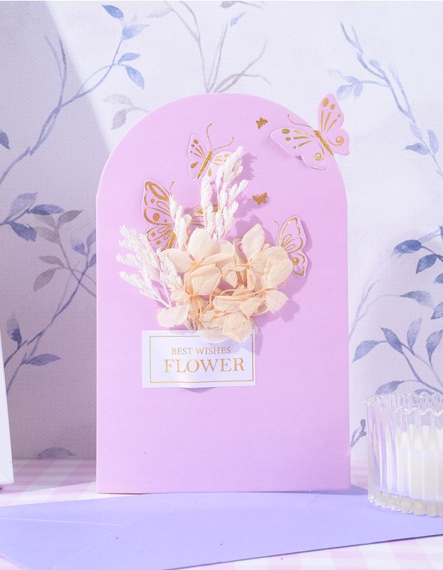 Листівка з квітами та метеликами | 263174-03-XX - A-SHOP