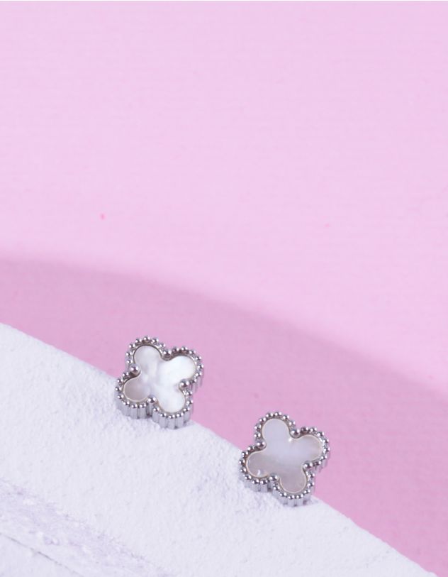 Сережки пусети у вигляді конюшини | 262807-11-XX - A-SHOP