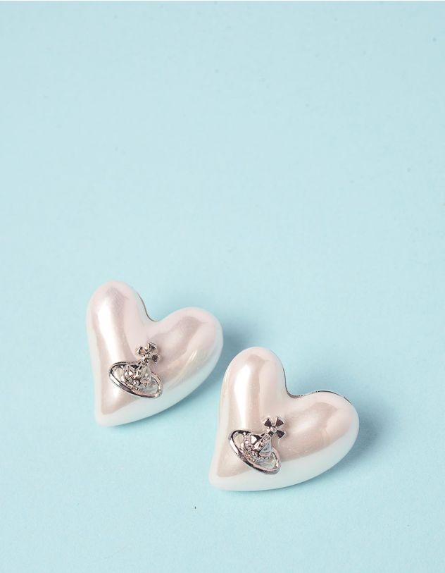Сережки із перлин у вигляді серця | 248076-01-XX - A-SHOP