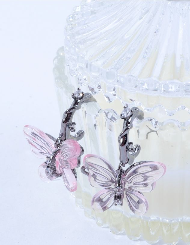 Сережки з метеликом | 264205-70-XX - A-SHOP