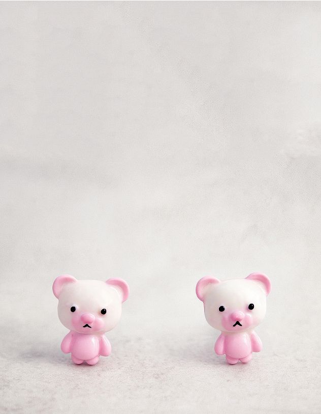 Сережки пусети у вигляді ведмедика | 263440-70-XX - A-SHOP