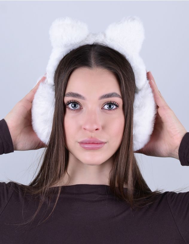 Навушники хутряні з вушками | 263632-01-XX - A-SHOP