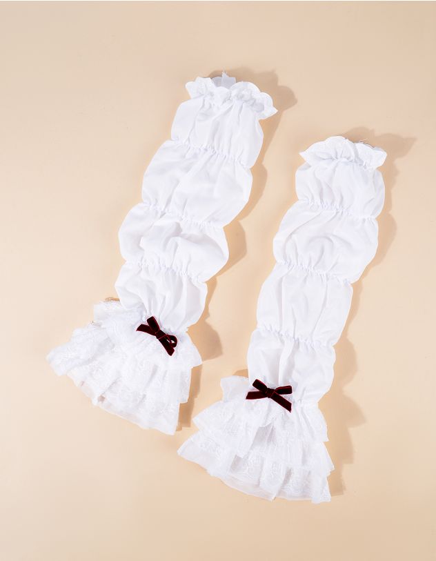 Мітенки з мереживними воланами та бантами | 264734-15-XX - A-SHOP