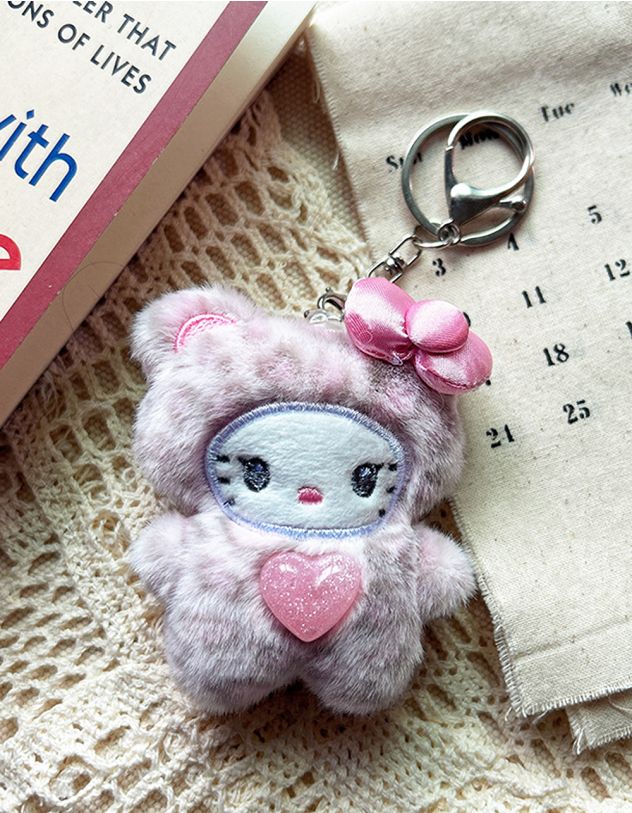 Брелок на сумку у вигляді кицьки з леопардовим принтом | 263530-14-XX - A-SHOP