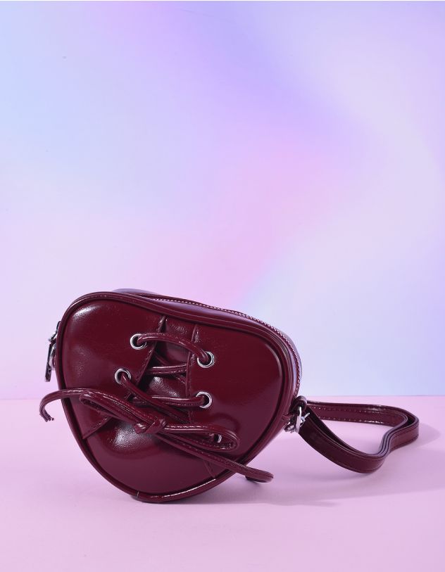 Сумка на плече у вигляді серця з бантом | 265081-27-XX - A-SHOP