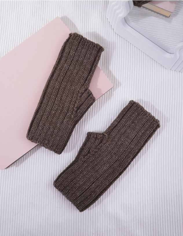 Мітенки в'язані  у рубчик | 248893-12-XX - A-SHOP