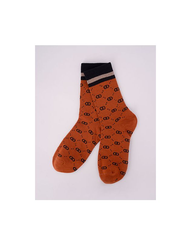 Шкарпетки зі смужкою з принтом літер | 252075-43-XX - A-SHOP