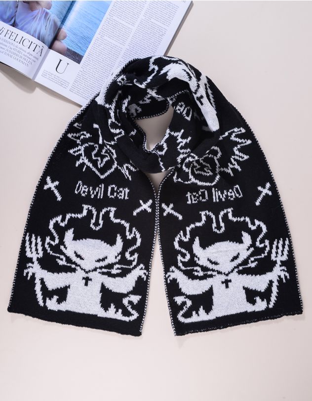 Шарф з зображенням котів - Devil Cat | 263143-01-XX - A-SHOP