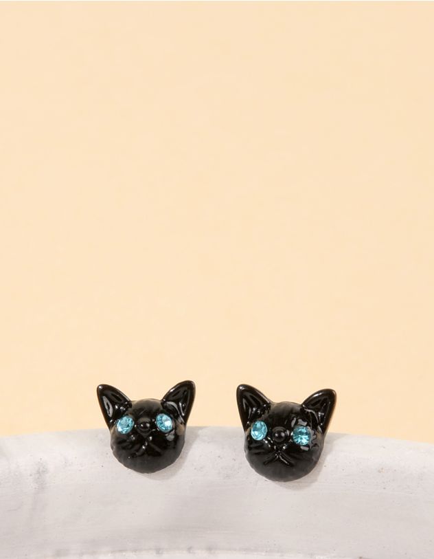 Сережки пусети у вигляді кішки | 259664-02-XX - A-SHOP