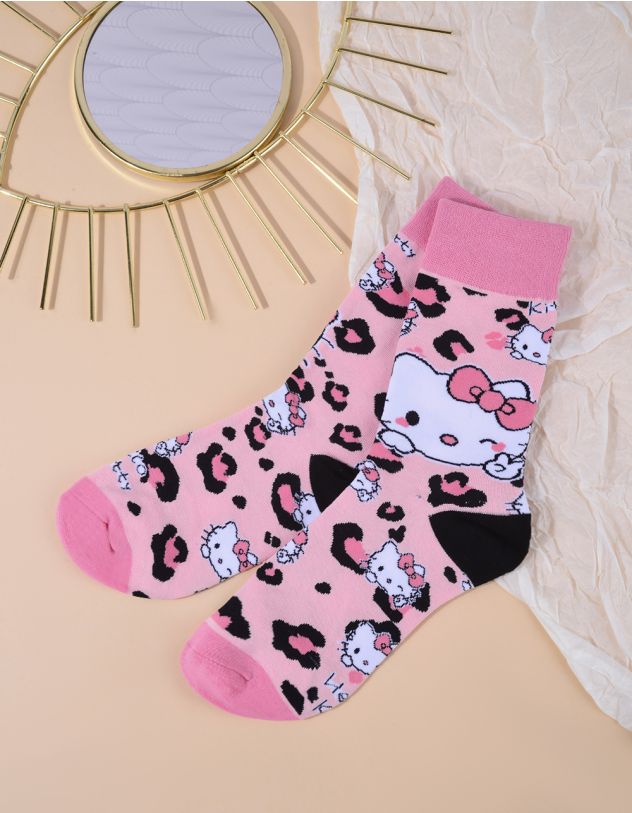 Шкарпетки з леопардовим принтом та  Кітті | 263614-14-XX - A-SHOP