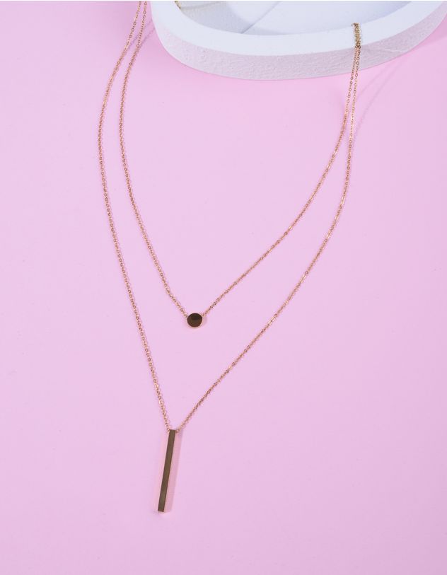 Підвіска на шию подвійна з кулоном | 265368-04-XX - A-SHOP
