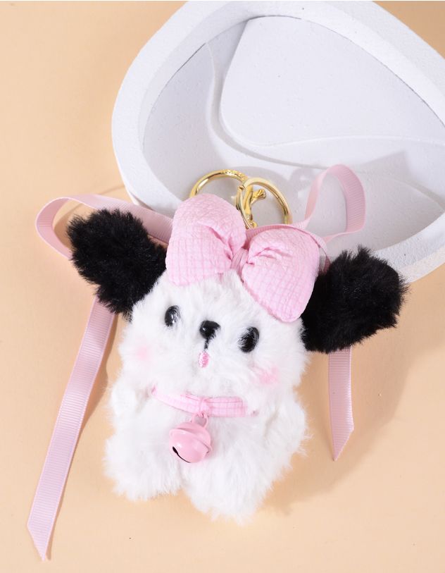 Брелок на сумку у вигляді собачки з бантом | 262191-14-XX - A-SHOP