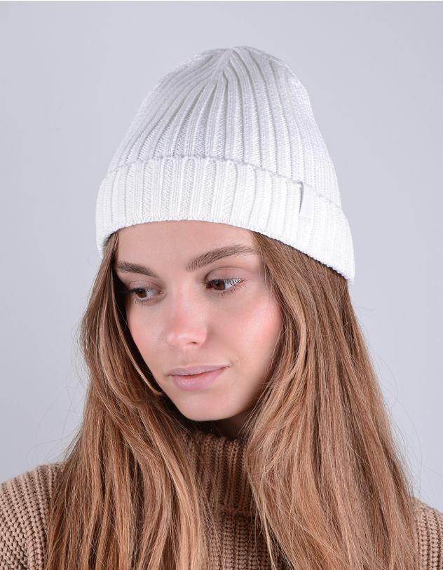 Шапка ковпак у рубчик з відворотом | 264646-01-XX - A-SHOP