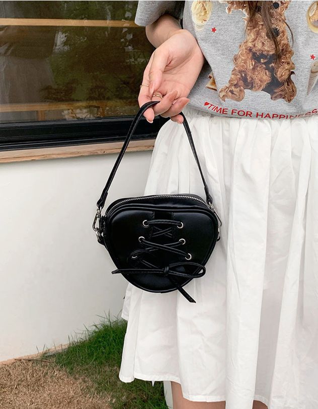 Сумка на плече у вигляді серця з бантом | 265081-02-XX - A-SHOP