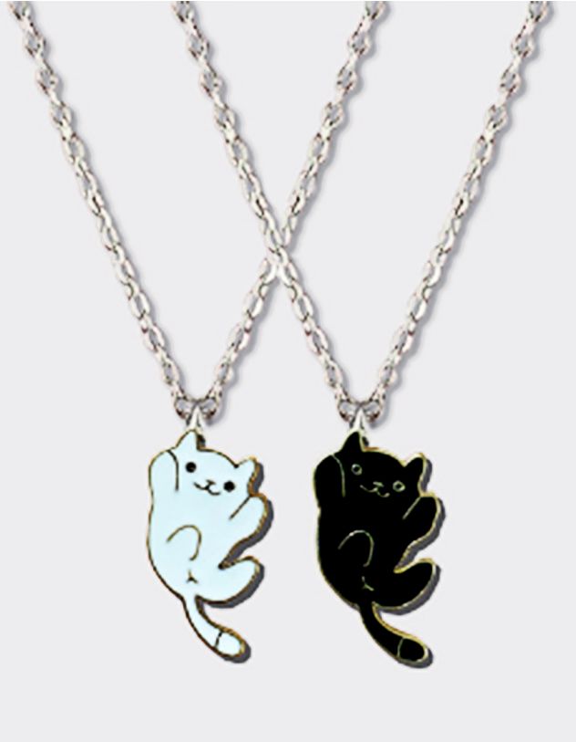 Підвіска на шию best friends з кулоном у вигляді котика | 263524-21-XX - A-SHOP
