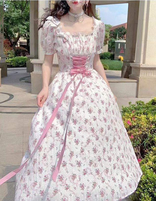 Сукня міді з принтом квітів | 264347-01-02 - A-SHOP