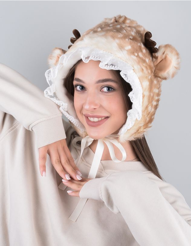 Звірошапка з мереживом | 262895-12-XX - A-SHOP