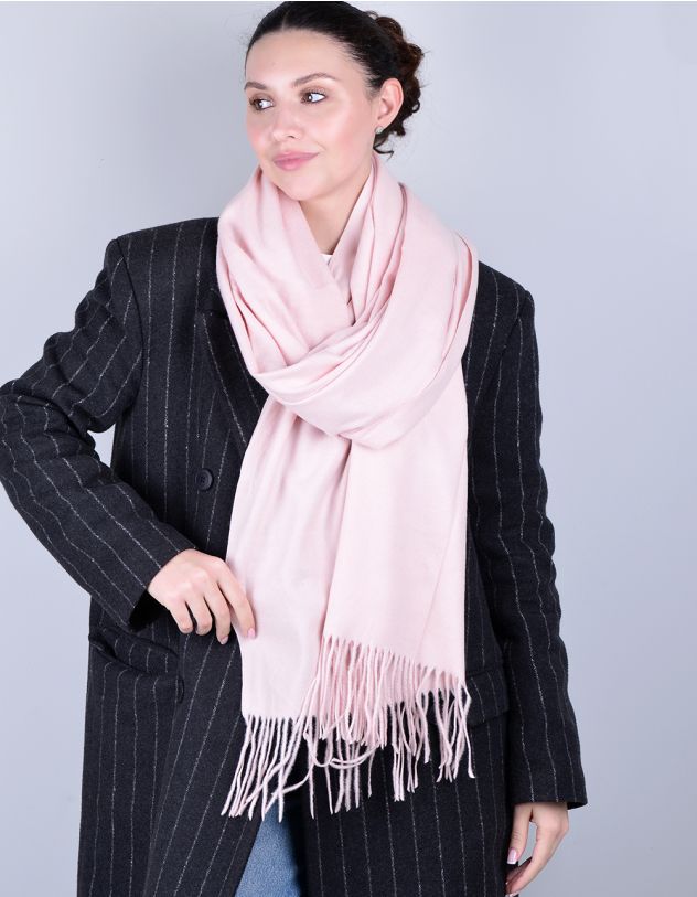 Палантин однотонний з китицями | 241857-14-XX - A-SHOP