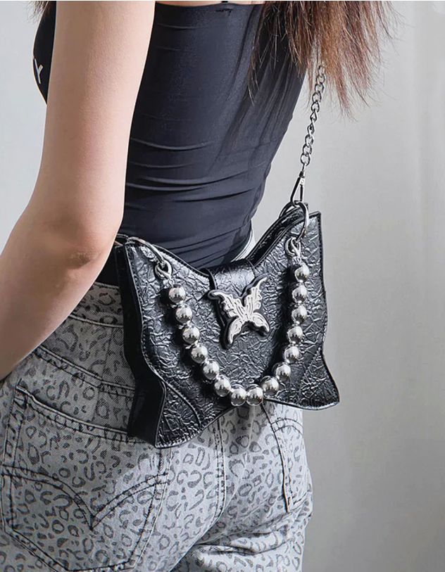 Сумка на ланцюжку  у вигляді метелика з фурнітурою | 262857-02-XX - A-SHOP