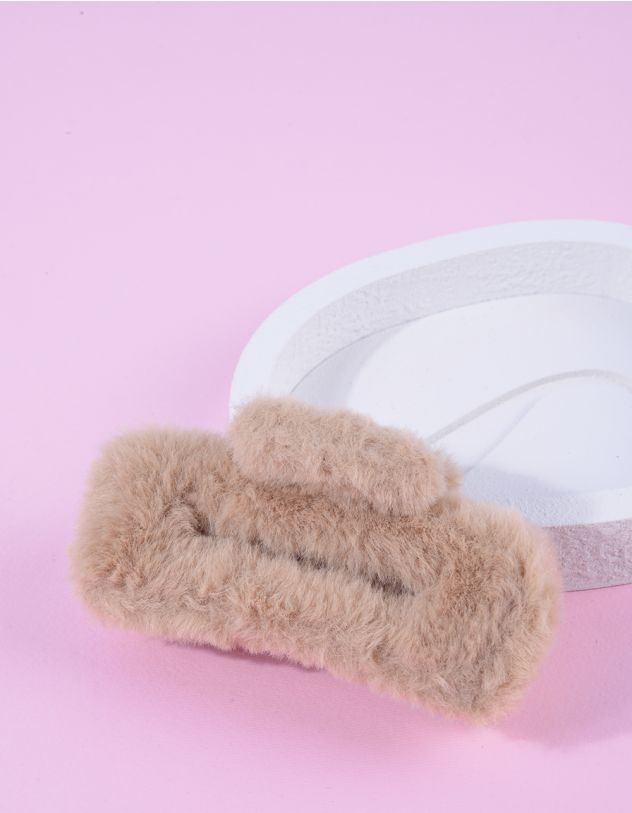 Заколка для волосся крабік хутряна | 263290-22-XX - A-SHOP