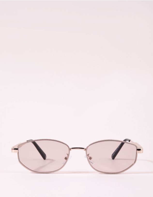 Окуляри сонцезахисні вузькі з тисненням на дужках | 265899-34-XX - A-SHOP