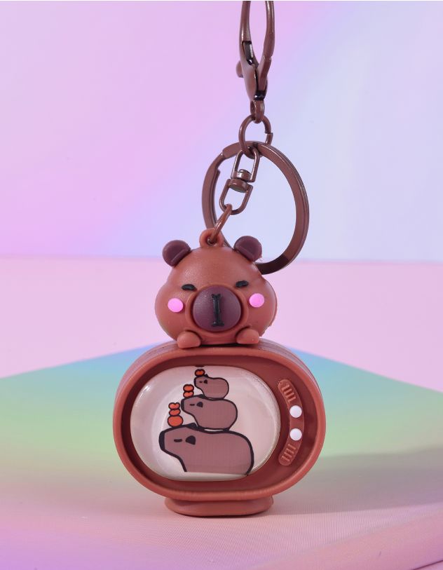 Брелок з капібарою що світиться | 263579-40-XX - A-SHOP