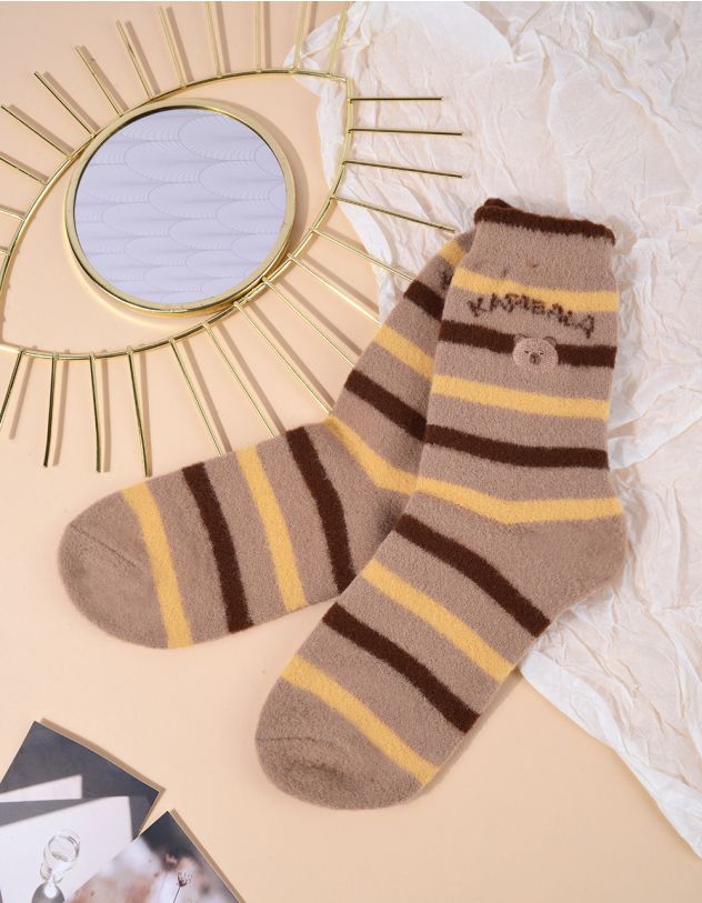 Шкарпетки смугасті  з зображенням капібари | 264066-33-XX - A-SHOP