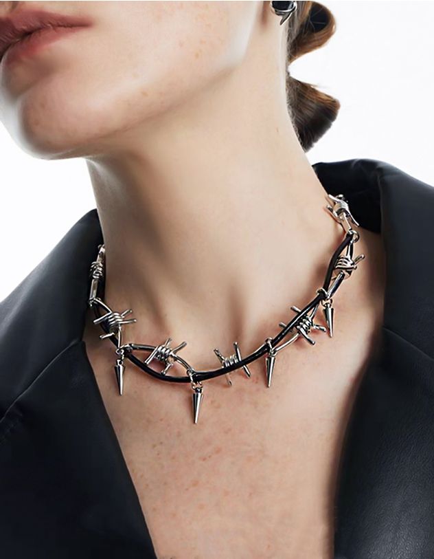 Чокер  на шию з шипами | 264592-07-XX - A-SHOP